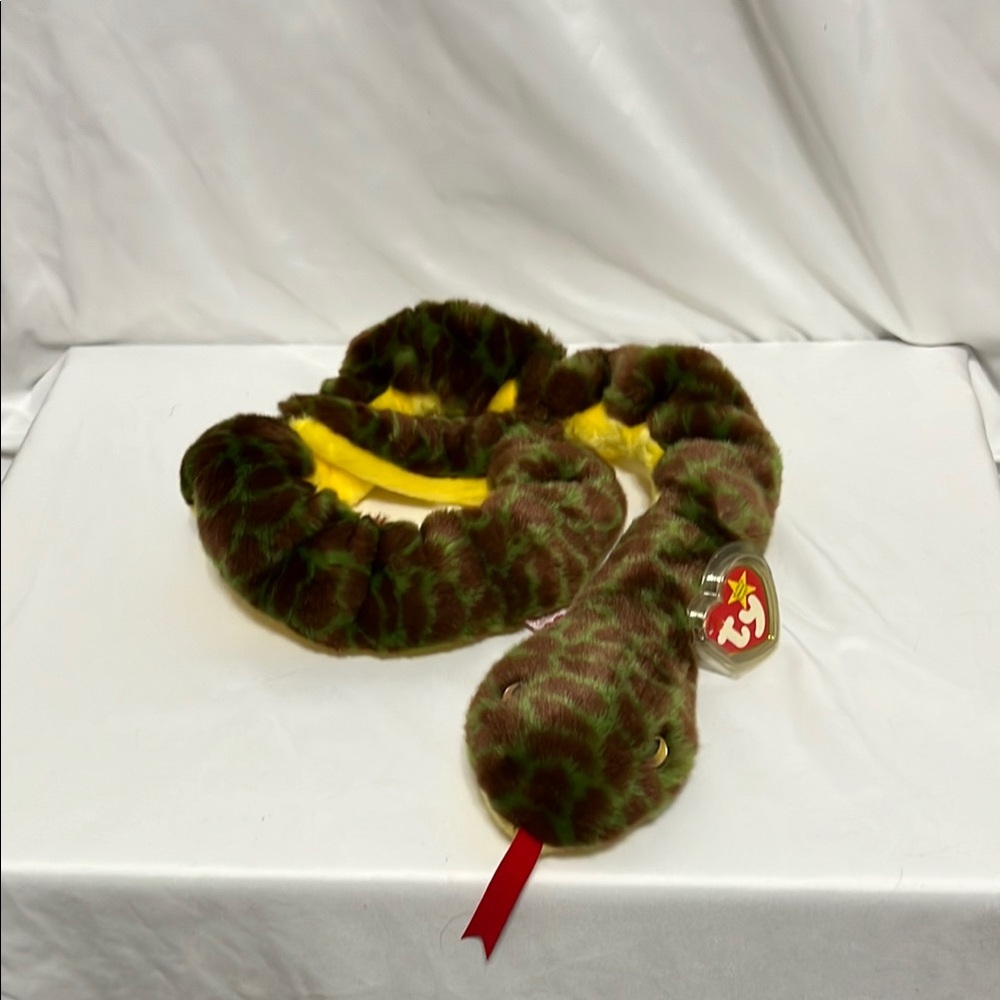 Ty Beanie Babies Green Snake Plush